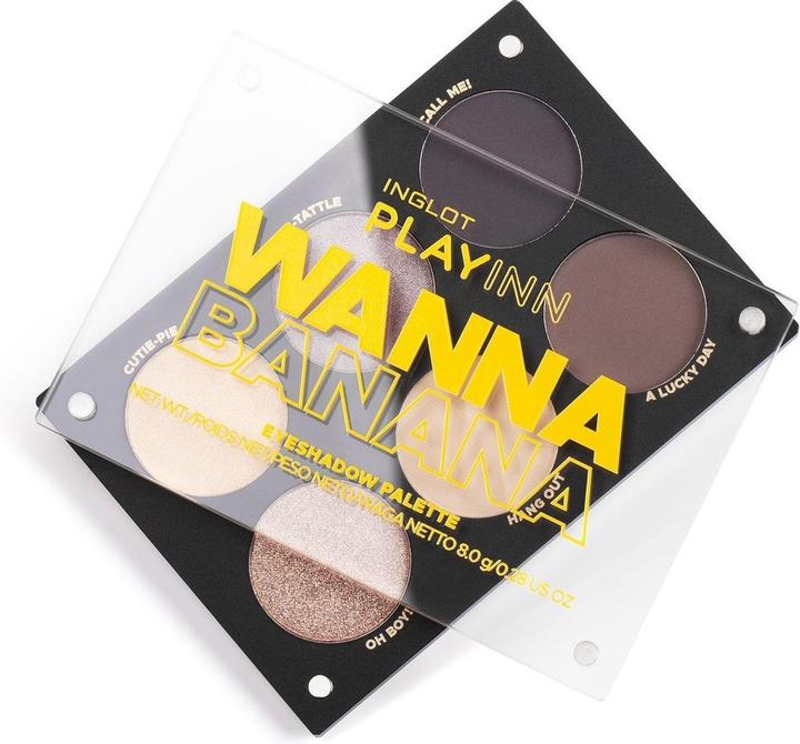 Actual product image Inglot PLAYINN Eyeshadow Palette Wanna Banana