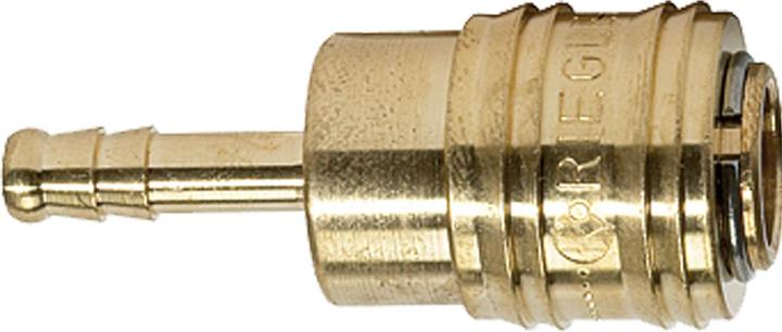 Produktbild Riegler Schnellverschlusskupplung 6mm Tülle Mess.bl.NW 7,2 max.35bar (Kupplung, 6 mm)