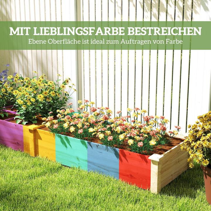 Produktbild Outsunny Erhöhtes Pflanzenbeet mit 2 Fächern