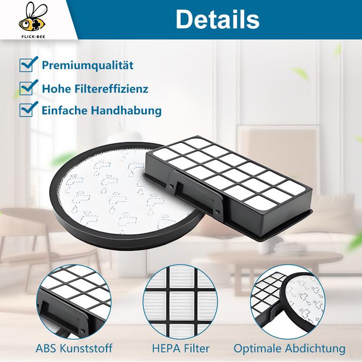 Produktbild Flickbee Filter set for Rowenta X-Power & X-Trem Power Silence Force Cyclonic - replaces ZR006001, 1202012