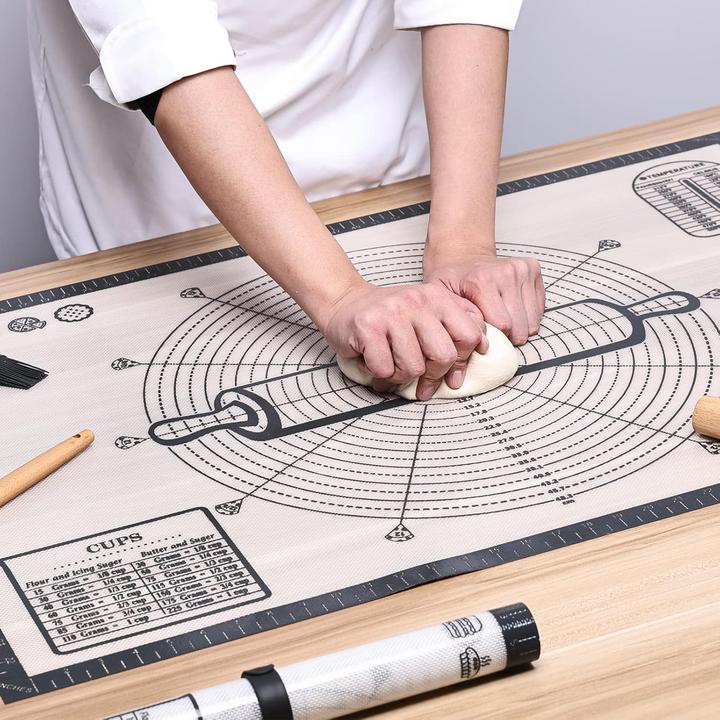 Produktbild KitchenRaku Antihaft Backmatte mit Messmarkierungen (91 x 61 cm)