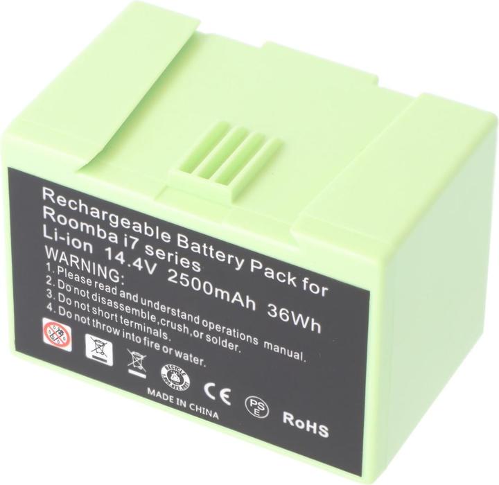 Image du produit AccuCell Batterie compatible avec iRobot Roomba e5, Roomba i7, Li-ion, 14,4V, 2500mAh, 36,0Wh