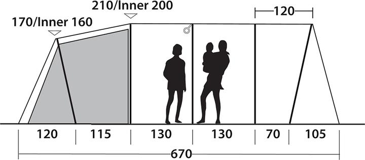 Produktbild Outwell Phoenix 5 (Tunnelzelt, 28.10 kg, 5 Personen)