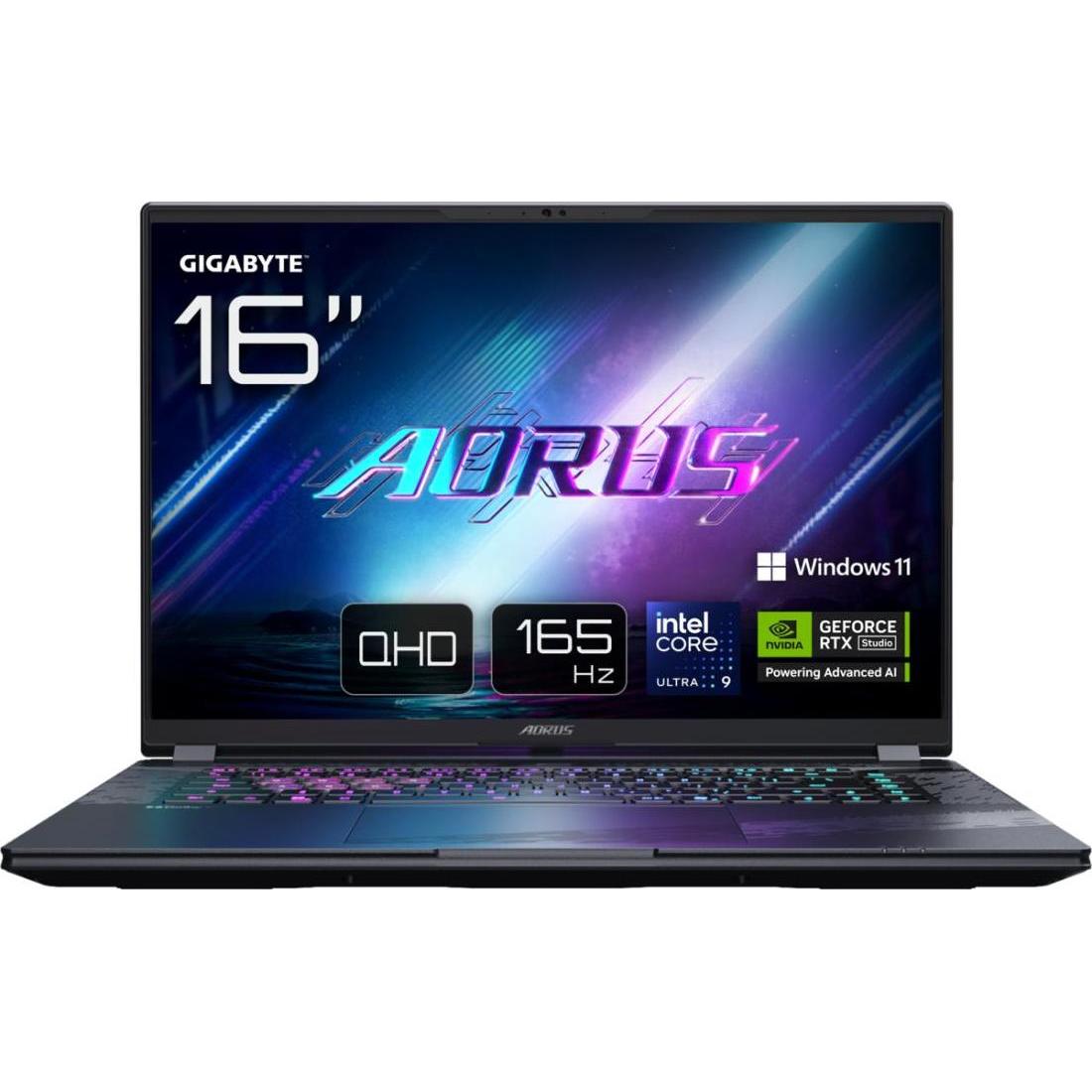 Gigabyte AORUS ELITE 16 BWHC3DEC65SP (16", 96 GB, Deutschland), Notebook, Grau