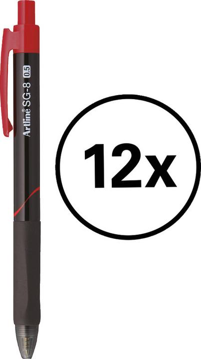Actual product image Artline Ballpoint pen SG-8 0.5 mm red (Red, 12x)
