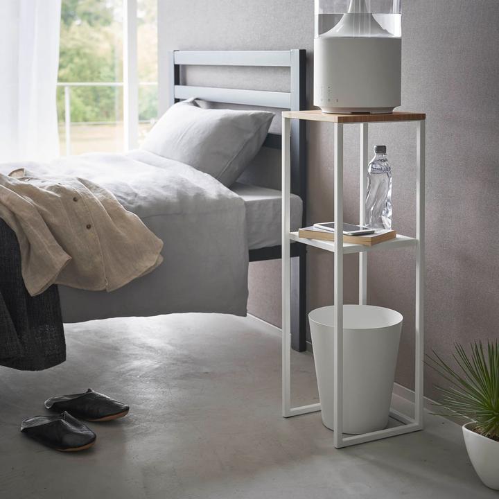 Actual product image Yamazaki 2-tier shelf with wooden top TOWER