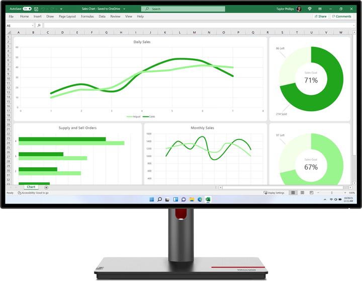Image du produit Lenovo ThinkVision P27q-30 (2560 x 1440 pixels, 27")