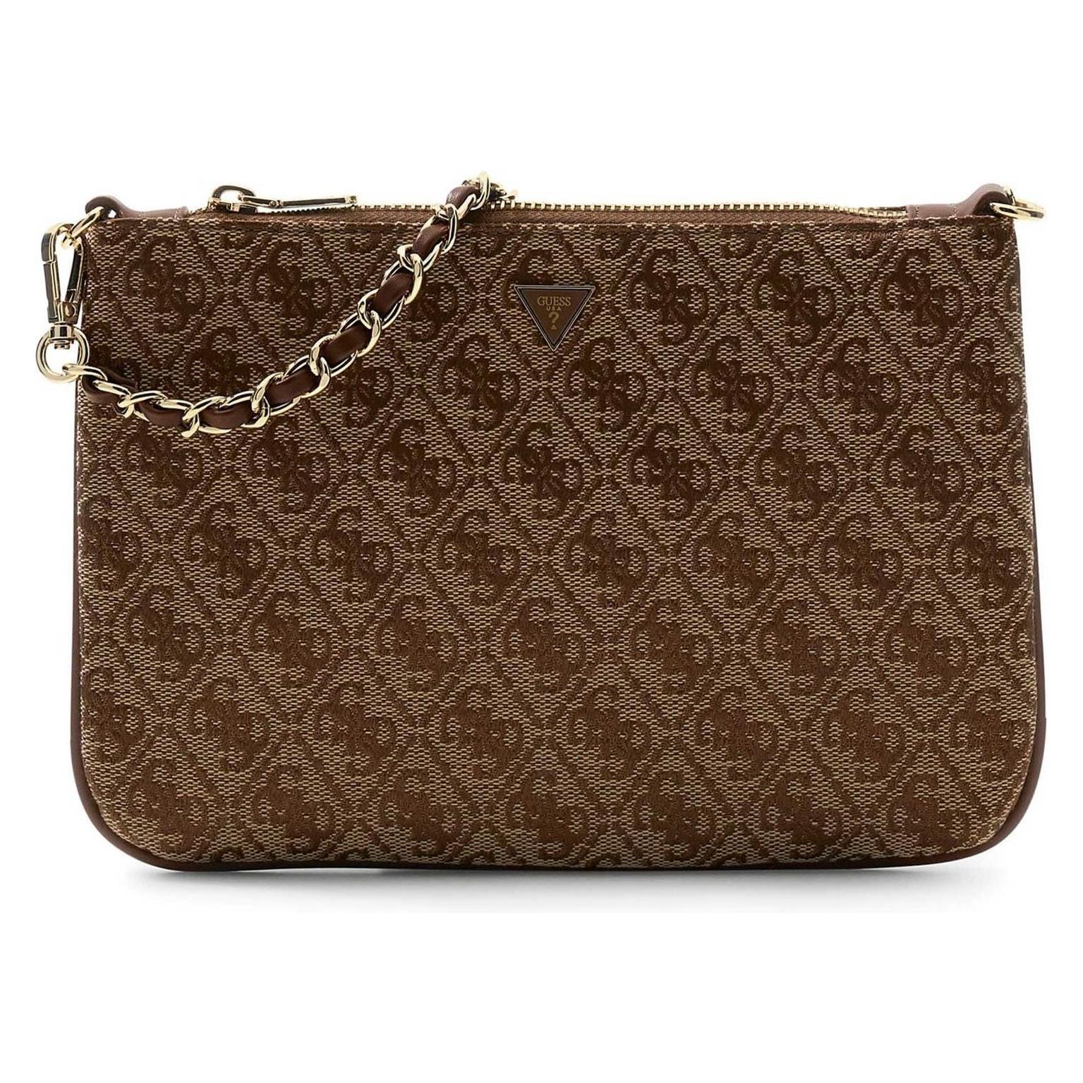 Guess, Damen, Handtasche, Flat Pouch, Braun