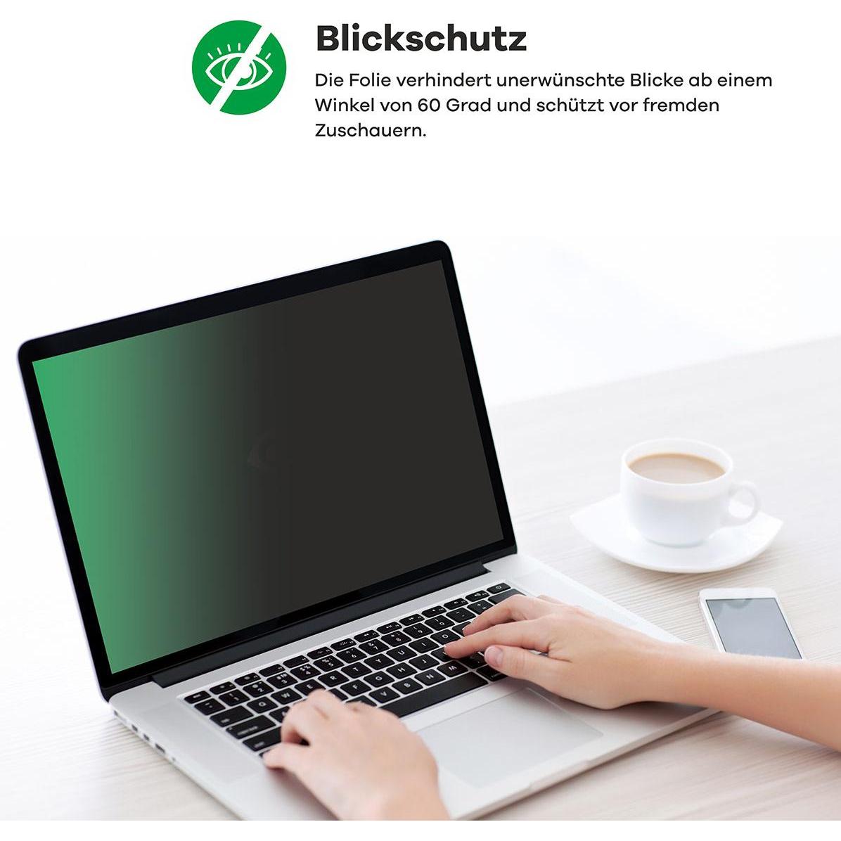 upscreen Spy Shield Blickschutzfilter (35.60", 16 : 9), Notebook Schutzfolie