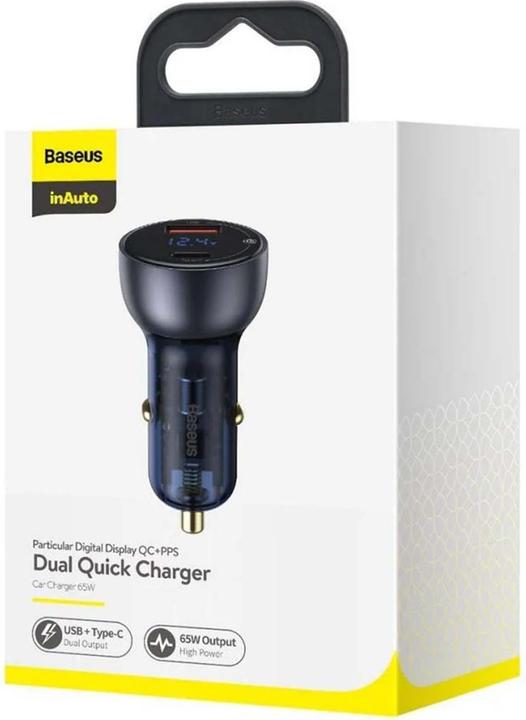 Actual product image Baseus 65W Dual Quick Charger