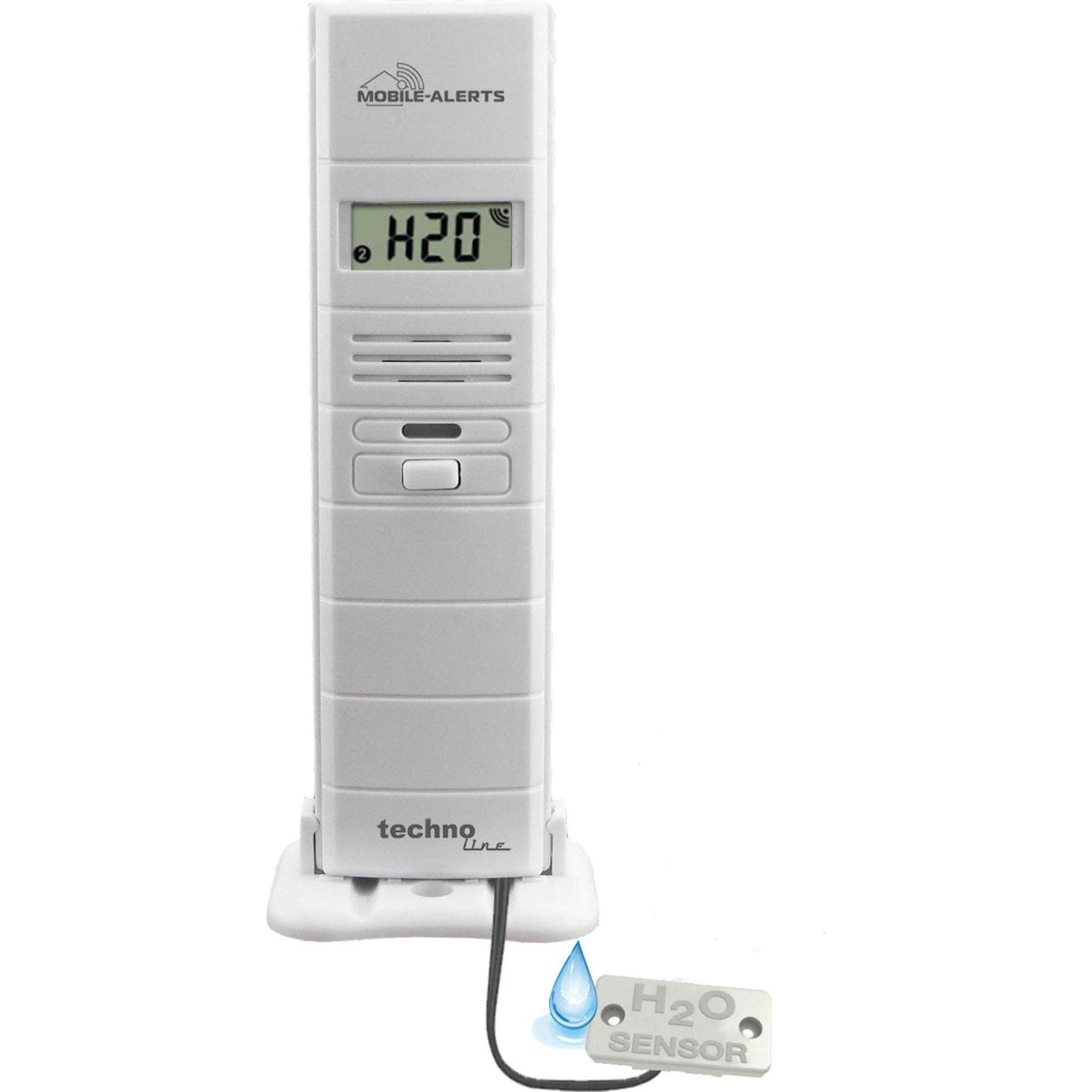 Technoline MA 10350, Temperatur- / Luftfeuchtigkeit- / Wassersensor, 1.5m Kabel, Wetterstation Zubehör, Weiss