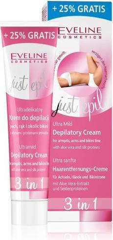 Actual product image Eveline Just Epil 3In1 Ultra-Delicate Cream Is An Epilation Smell Of Hands And Bikini Area 125Ml (125 ml)