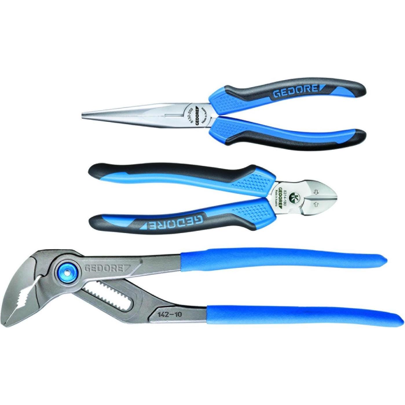 Gedore 1102-007: Set di Pinze 3 Pezzi in L-BOXX Mini (155 mm)