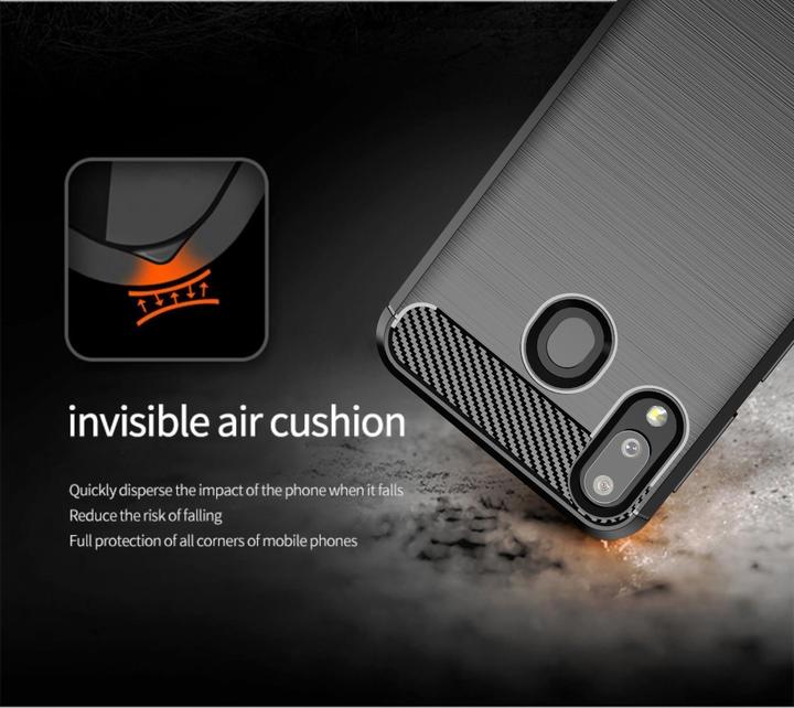 Image du produit Cadorabo TPU Ultra Slim carbon edelstahl Combi Cover (Samsung Galaxy M10s, Samsung Galaxy A20, TCL A30)