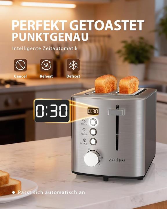 Produktbild Zachvo Toaster mit Brötchenaufsatz