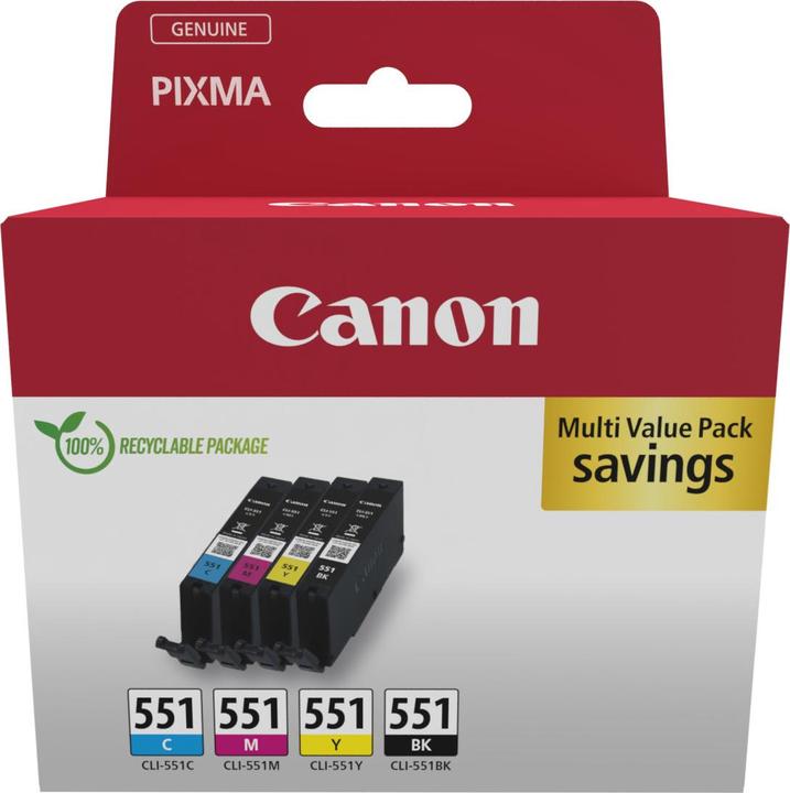 Actual product image Canon Cli-551 (M, FC, Y, C)