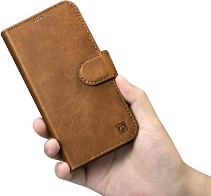 Actual product image iCarer Oil Wax Wallet Case 2in1 Cover iPhone 14 Plus Anti-RFID Leather Flip Case Brown (WMI14220723-... (Apple iPhone 14 Plus)
