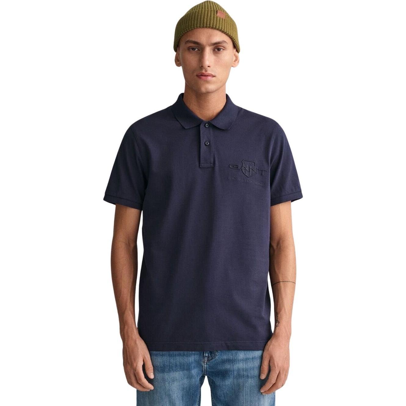 Thumbnail - GANT, Herren, Shirt, Tonal Shield, Blau, (S)