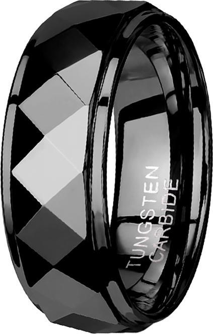 Actual product image Star Piercing Ring black faceted (69)