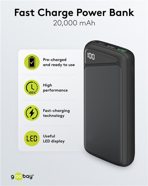 Produktbild Goobay QC/PD (20000 mAh, 22.50 W, 18 Wh)