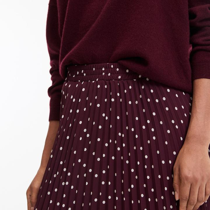 Actual product image La Redoute Collections Langer Faltenrock mit Punkten (M)