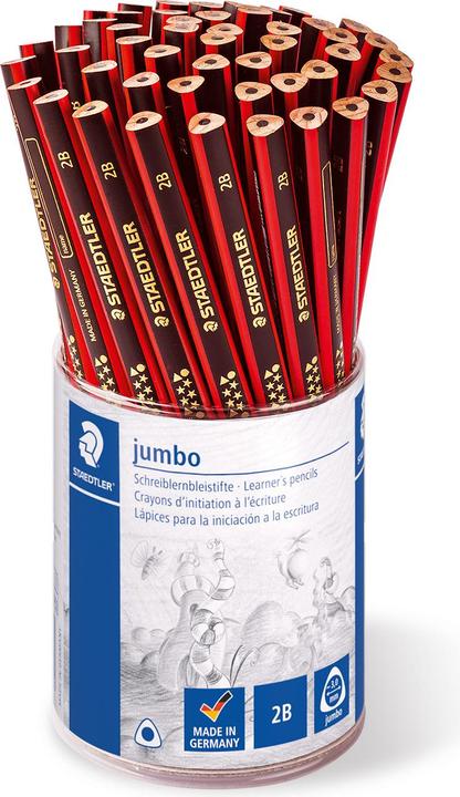 Immagine prodotto Staedtler jumbo 1285 Espositore da banco per matite didattiche, 50 pezzi, 2B (2B, 50 x)