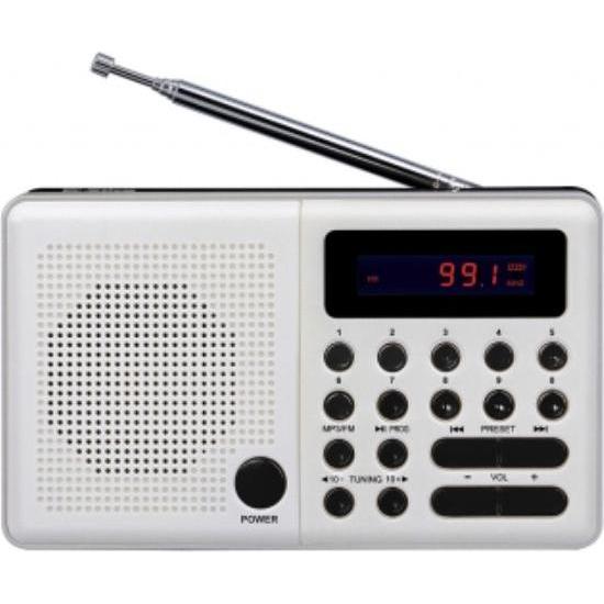 Elta Radio Pliszka USB, FM bianco (FM), Radio, Bianco