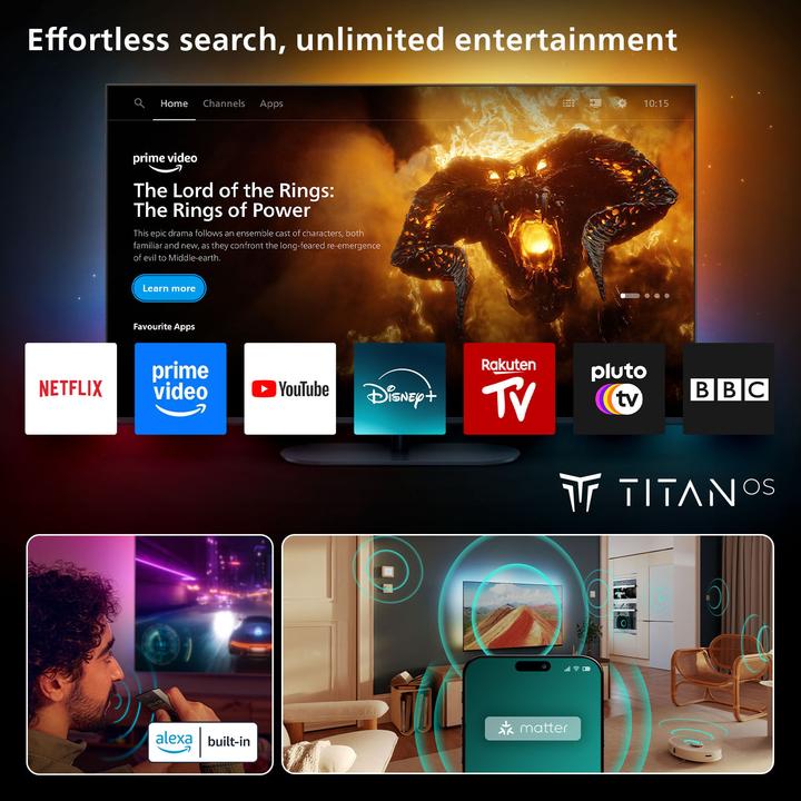 Produktbild Philips 65PUS8600/12 (65", PUS8600, QLED, 4K, 2025)