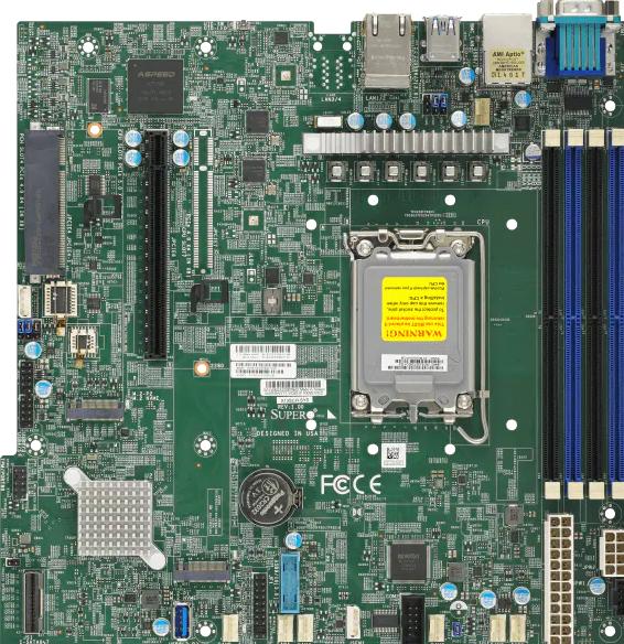 Produktbild Supermicro 1U E-2456 6C/12T 2x16GB 480GB M.2 4x3.5" HS 600W