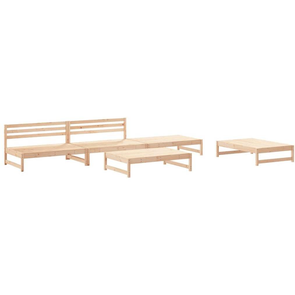 VidaXL, Gartenlounge, 5-tlg. Garten-Lounge-Set Massivholz Kiefer,Material