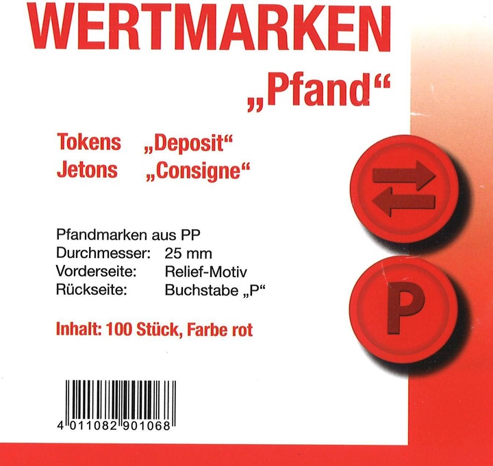 Produktbild W&A Jetons Wertmarken Pfand