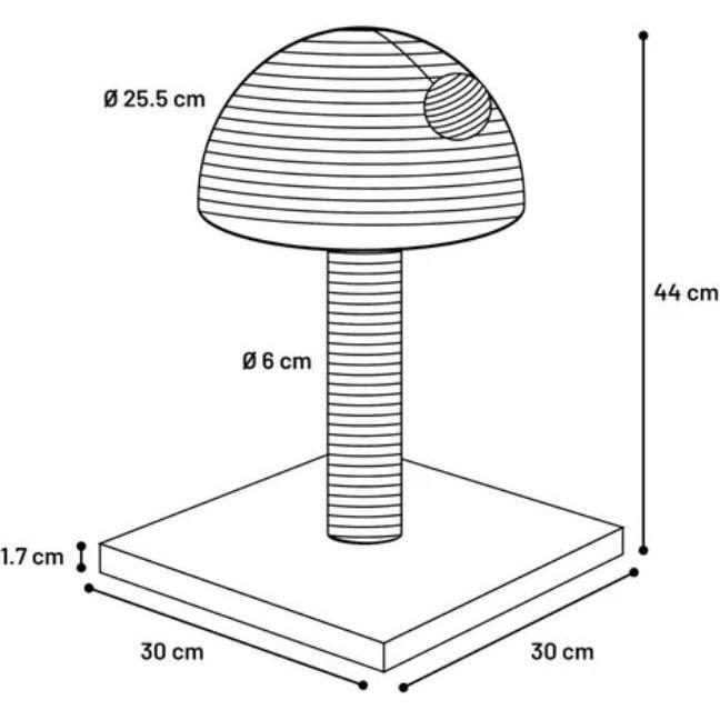 Thumbnail - Flamingo Scratching Tree Asha - beige (44 cm, Beige), Katzenbaum