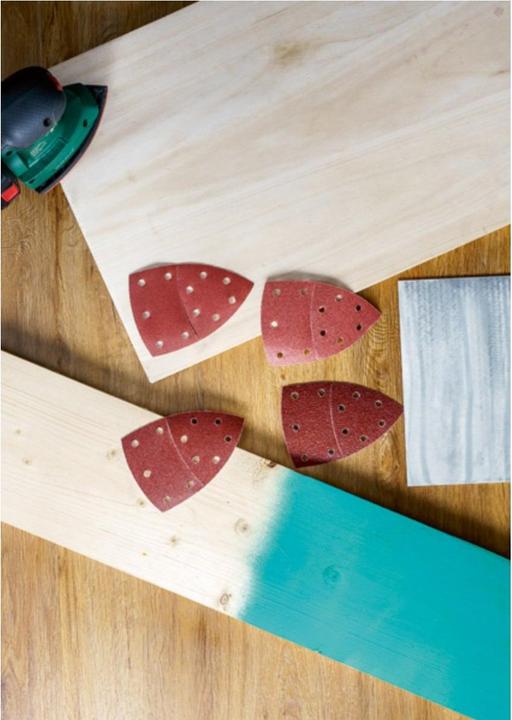 Actual product image Bosch Zubehör Sanding sheet set for multi-sander, 25-piece, 11 holes, 102 x 62 mm, 40 - 180 (40, 80, 120, 180)