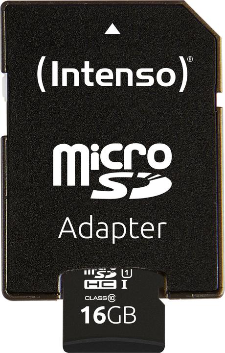 Actual product image Intenso microSDHC 16GB Class 10 UHS-I U1 Performance (16 GB, microSDHC, U1, UHS-I)