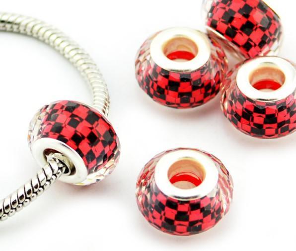 Produktbild Hermex Bead versilbert 925 - Silbrig Rot (Silber 925)