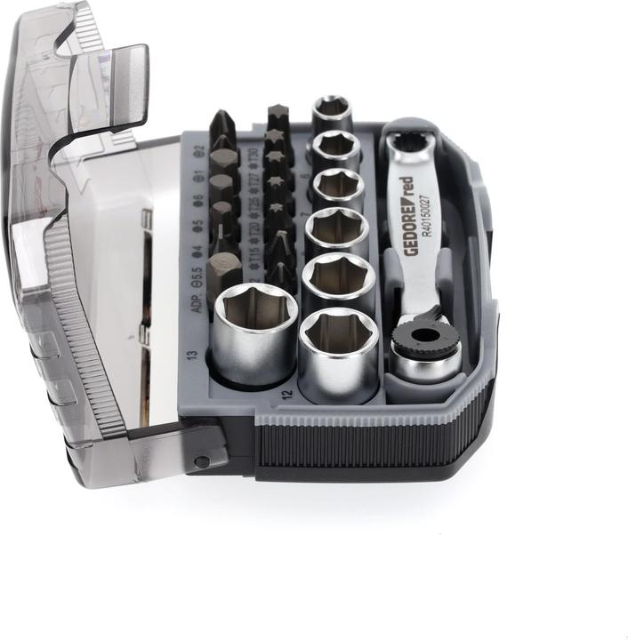 Produktbild Gedore Red red R49005023 Steckschlüssel-Satz 1/4" 6-13mm +Bits 23-teilig (10  mm, 11 mm, 12 mm, 13 mm, 6 mm, 7 mm, 8 mm, 9 mm)