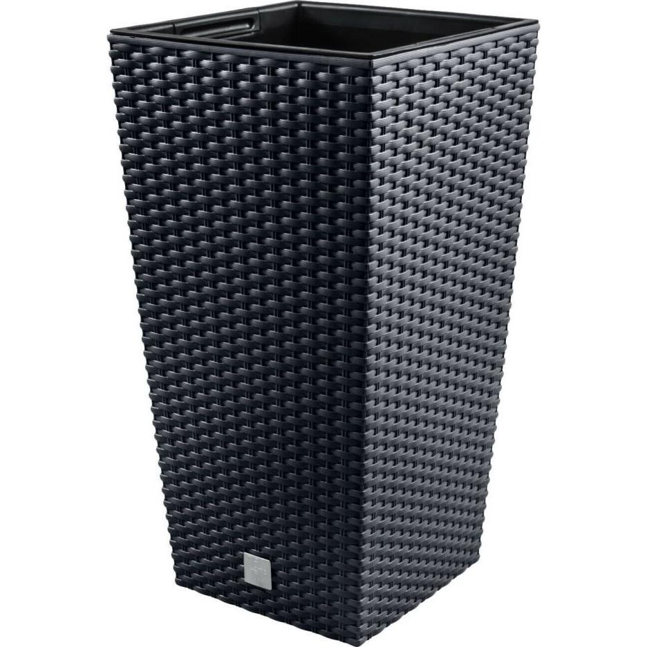 Prosperplast, Blumentopf, Topf mit Einsatz Rato Square DRTS300 Anthrazit (30 cm)