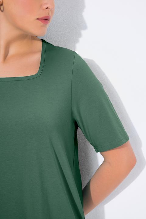 Actual product image Ulla Popken Essential Square Neck Stretch Tee (58)