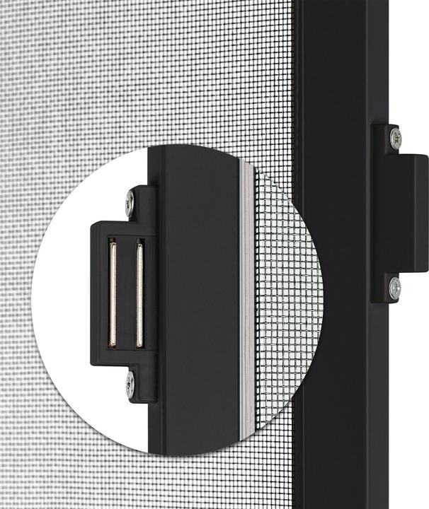 Produktbild Dema Alu Fliegengitter Tür Balkontür Insektenschutz Mückenschutz 95x210 cm anthrazit (95 x 210 cm)