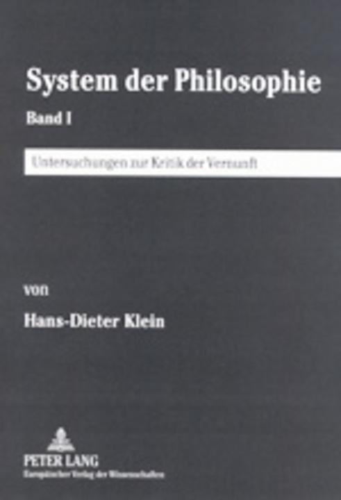 Produktbild System der Philosophie (Deutsch, Hans-Dieter Klein, 2002)