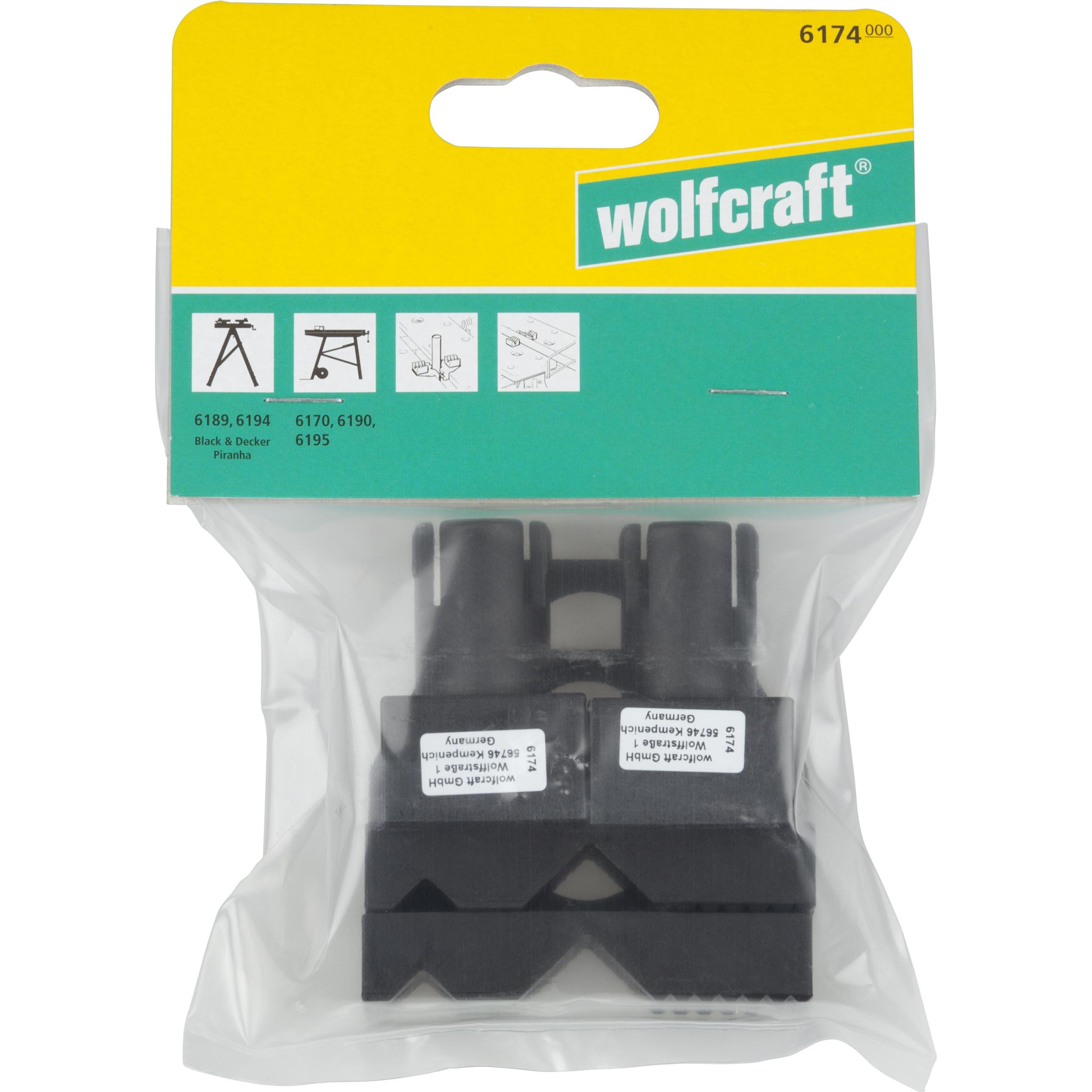 Thumbnail - wolfcraft, Werkbank Zubehör, Spannbacken-Set zum Flach- und Rundspannen, 4-tlg. (Kunststoff)