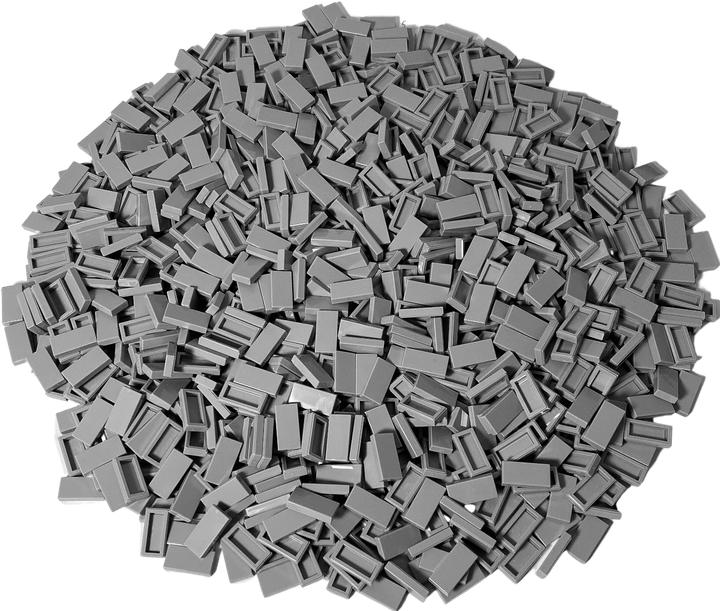 Image du produit LEGO 1x2 Tile Light Grey - 50 pièces - Tuile gris bleuté clair 3069b (LEGO Accessoires)