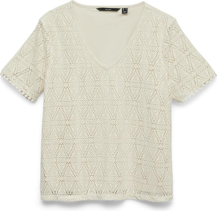 Immagine prodotto Vero Moda Bluse mit kurzen Ärmeln und Lochmuster (M)