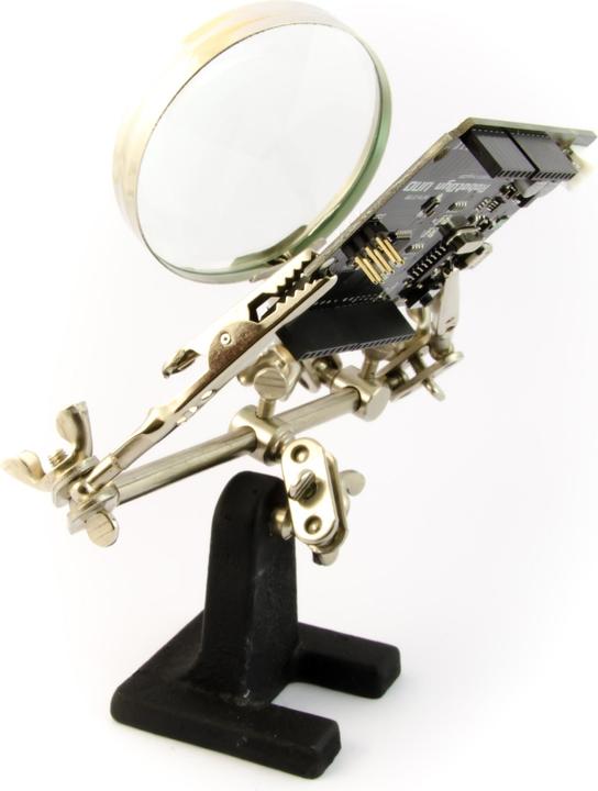 Actual product image Purecrea Soldering aid / Third hand with magnifying glass