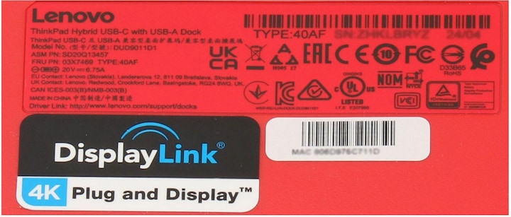 Immagine prodotto Lenovo ThinkPad Ibrido (USB-C, 10 Porti)