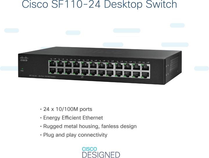 Produktbild Cisco SF110-24 24-PORT 10/100 (24 Ports)