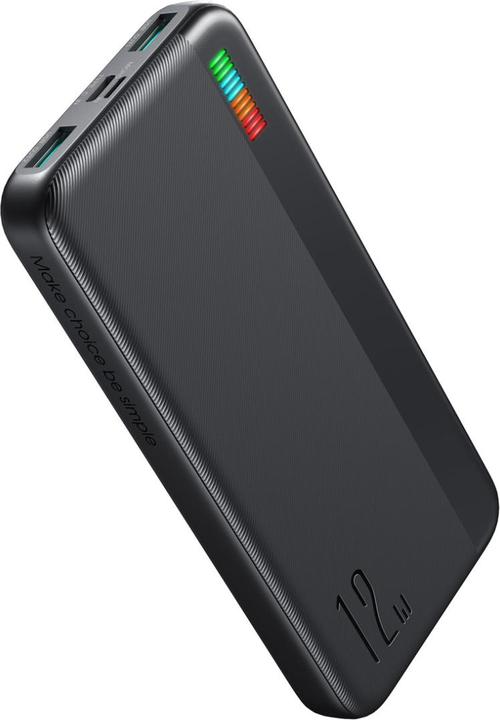 Actual product image Joyroom power bank 10000mAh Dazzling Series 12W black (JR-T016) (10000 mAh, 12 W, 12 Wh)