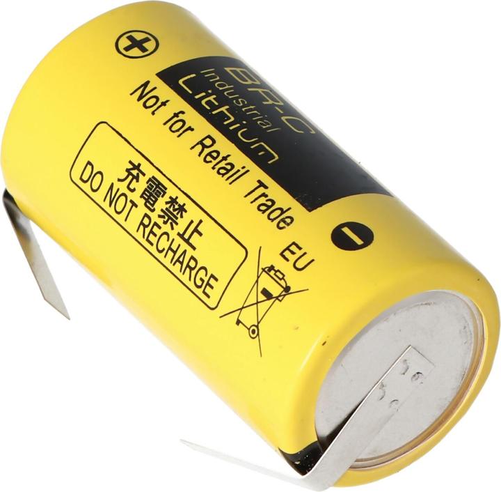Actual product image Panasonic Akku BR-C Lithium Batterie Baby mit Lötfahnen in U-Form (1 pcs., Device specific, 5000 mAh)