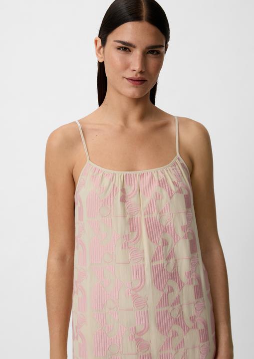 Actual product image Comma Kleid Spaghettikleid mit Logo-Muster (38)