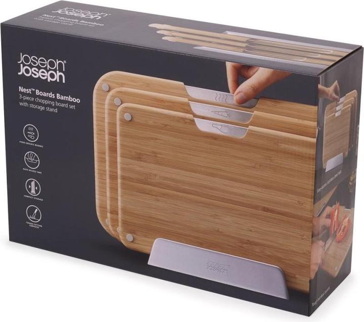 Actual product image Joseph Joseph 3er Set Nest Boards Schneidbrett mit Halterung